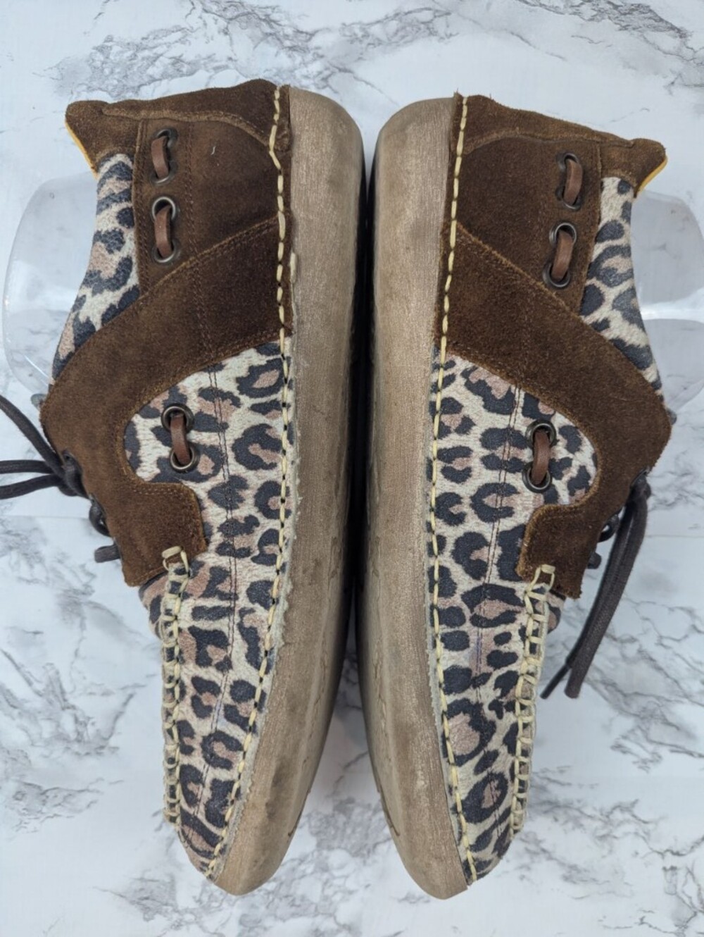 Cinch Women's Leopard Print Driving Moccasins Suede Loafers Size 8.5B CCW3016 - Picture 4 of 14
